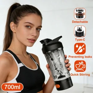 23.67oz Electric Portable Protein Shaker Bottle